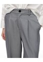 Pantalón Wide Leg Tiro Alto Gris Mujer Gris de Gef