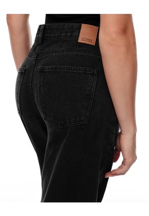 Jean Wide Leg Tiro Alto Negro Mujer Azul