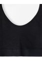 Top Soporte Medio Seamless Negro Mujer Negro de Gef