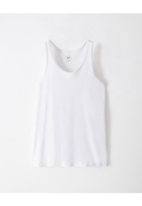 Camisilla Slim Algodón Blanca Hombre Blanco