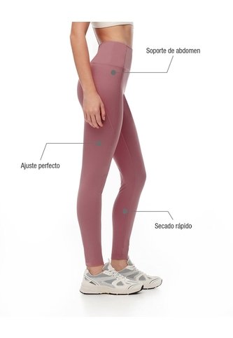Legging Deportivo Secado Rápido Malva Mujer Lavanda Gef