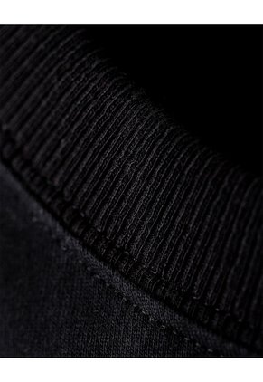 Camiseta Crop Regular Algodón Negra Mujer Negro