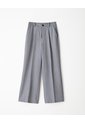 Pantalón Wide Leg Tiro Alto Gris Mujer Gris de Gef
