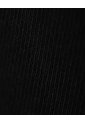 Camiseta Manga Sisa Slim Rib Algodón Negra Mujer Negro de Gef