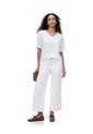 Jean Culotte Tiro Medio Blanco Mujer Blanco de Gef