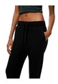 Jogger Tiro Medio Algodón Negro Mujer Negro de Gef