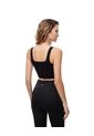 Top Deportivo Soporte Medio Seamless Uso 2 1 Negro Mujer Negro de Gef