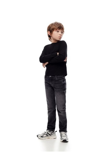 Jean Recto Negro Niño Azul
