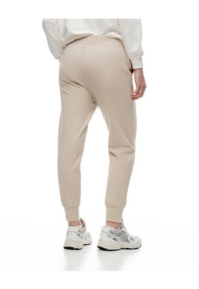 Jogger Tiro Medio Algodón Habano Mujer Marron