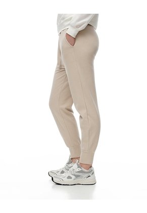 Jogger Tiro Medio Algodón Habano Mujer Marron