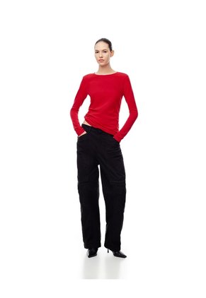Camibuzo Slim Algodón Roja Mujer Rojo
