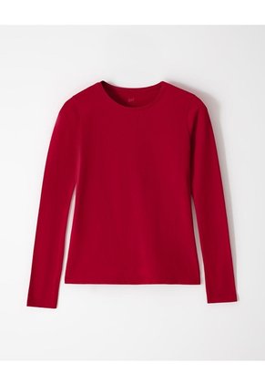 Camibuzo Slim Algodón Roja Mujer Rojo