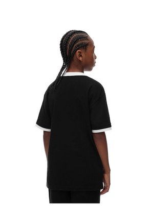 Camiseta Regular Algodón Negra Estampado Niño Negro