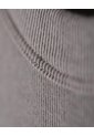 Camiseta Esqueleto Slim Rib Algodón Taupe Mujer Marron Claro de Gef