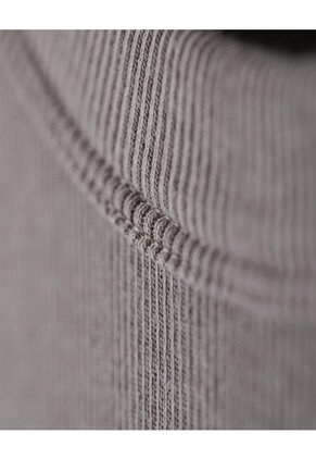 Camiseta Esqueleto Slim Rib Algodón Taupe Mujer Marron Claro