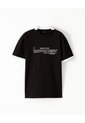 Camiseta Regular Algodón Negra Estampado Niño Negro de Gef