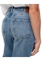 Jean Wide Leg Tiro Alto índigo Medio Mujer Azul Oscuro de Gef