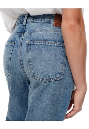 Jean Wide Leg Tiro Alto índigo Medio Mujer Azul Oscuro