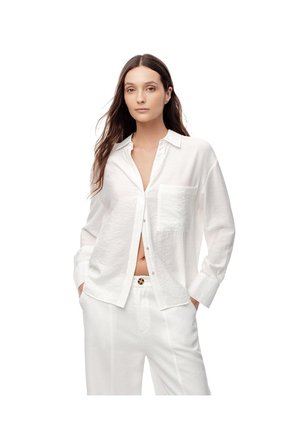 Camisa Manga Larga Regular Blanca Mujer Blanco