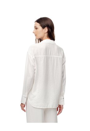 Camisa Manga Larga Regular Blanca Mujer Blanco