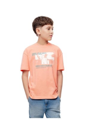 Camiseta Regular Algodón Coral Estampada Niño Coral