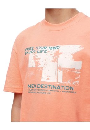 Camiseta Regular Algodón Coral Estampada Niño Coral