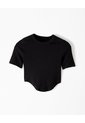 Camiseta Relax Algodón Negra Mujer Negro de Gef