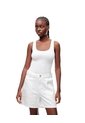 Short Tiro Alto Denim Blanco Mujer Blanco de Gef