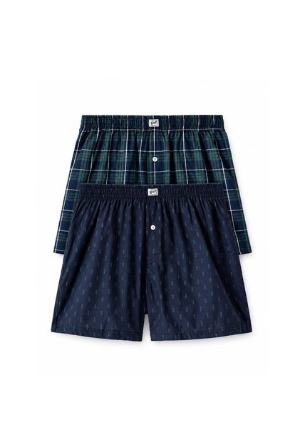 Bóxer Medio Algodón Amplio X2unds Surtido Hombre Multicolor