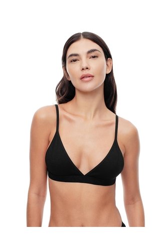 Top Soporte Medio Seamless Negro Mujer Negro Gef