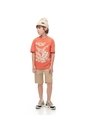 Camiseta Regular Algodón Naranja Estampada Niño Naranja de Gef