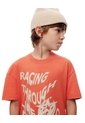 Camiseta Regular Algodón Naranja Estampada Niño Naranja de Gef