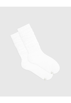 Medias Niña Extra Largas Algodón Pack X2 Blancas Blanco