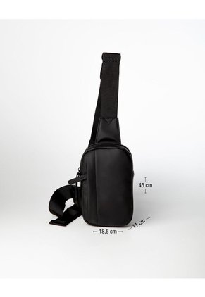 Bolso Cruzado Tipo Sling Bag Negro Hombre
