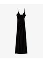 Vestido Largo Slim Cut Out Negro Mujer Negro de Gef