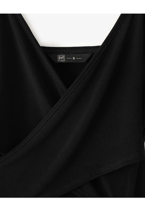 Vestido Largo Slim Cut Out Negro Mujer Negro