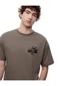 Camiseta Regular Algodón Café Estampada Hombre Cafe de Gef