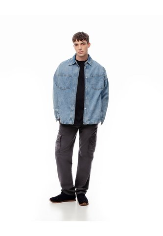 Pantalón Cargo Slim Algodón Gris Hombre Gris Gef