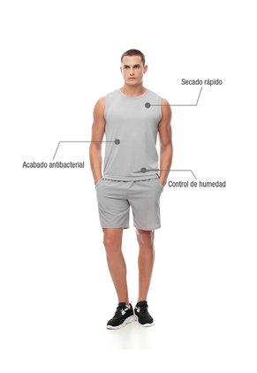 Camisilla Deportiva Antibacterial Gris Hombre Gris