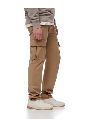 Pantalón Cargo Slim Algodón Café Hombre Cafe