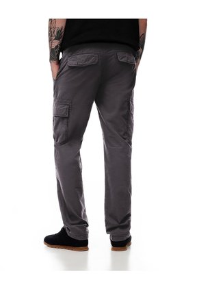 Pantalón Cargo Slim Algodón Gris Hombre Gris