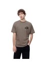 Camiseta Regular Algodón Café Estampada Hombre Cafe de Gef