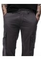 Pantalón Cargo Slim Algodón Gris Hombre Gris de Gef