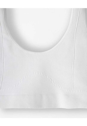 Top Soporte Medio Seamless Blanco Mujer Blanco
