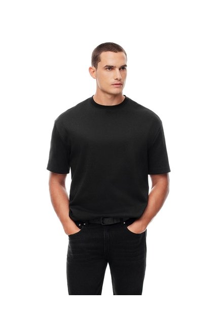 Camiseta Regular Negra Hombre Negro