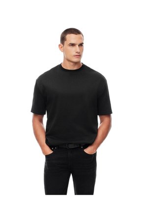 Camiseta Regular Negra Hombre Negro