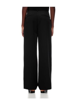 Pantalón Wide Leg Tiro Alto Negro Mujer Negro