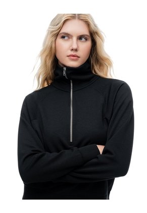 Buzo Relax Tacto Suave Negro Mujer Negro