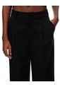 Pantalón Wide Leg Tiro Alto Negro Mujer Negro de Gef