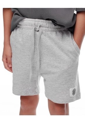 Bermuda Regular Algodón Gris Niño Gris